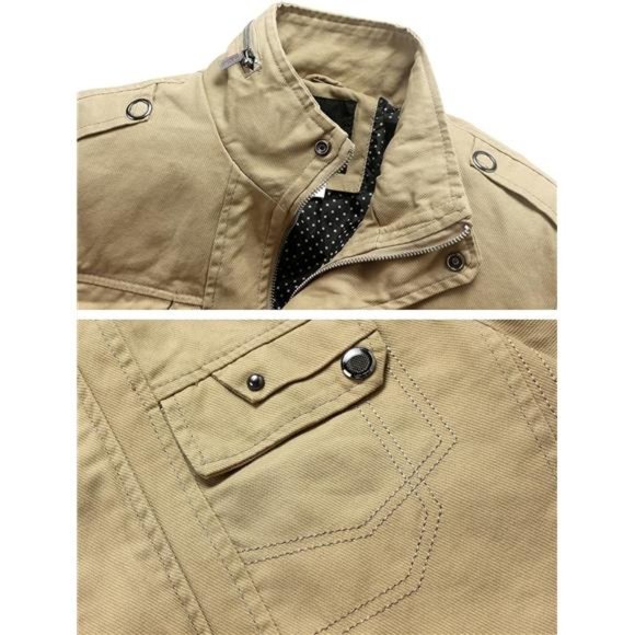 Jackets & Coats | Mens Cotton Lightweight Jacket Military Jacket Casual ...